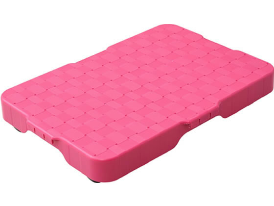 YAMAZEN 家庭用平台車 ホームキャリーライト ローズピンク 1個(ご注文単位1個)【直送品】