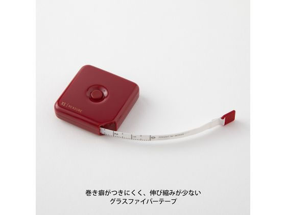 ミドリ(デザインフィル) XS メジャー 1.5m えんじ 35533006 1個（ご注文単位1個)【直送品】