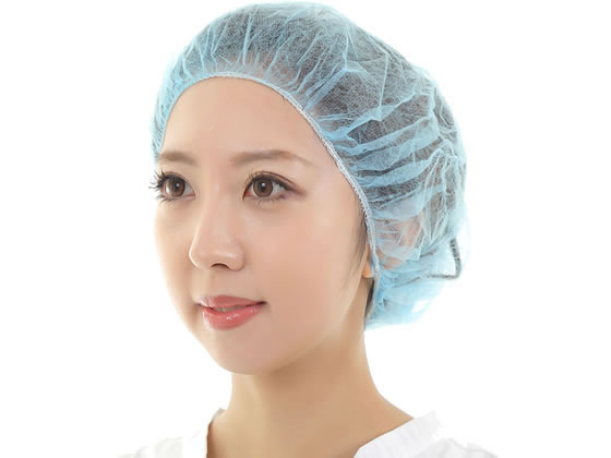 伊藤忠 不織布キャップ ブルー 100枚 XCB-2 1袋(ご注文単位1袋)【直送品】