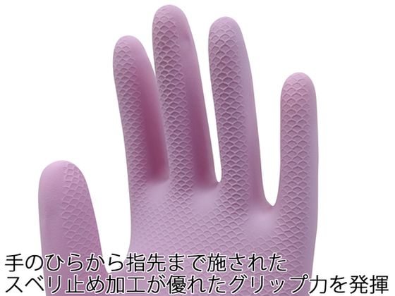 トワロン 天然ゴム手袋 天然ゴム中あつ手 ピンク M 228-M 1双(ご注文単位1双)【直送品】
