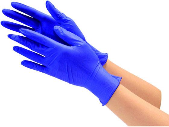 川西工業 ニトリルグローブ ダークブルー SS 300枚 #2062 1箱(ご注文単位1箱)【直送品】