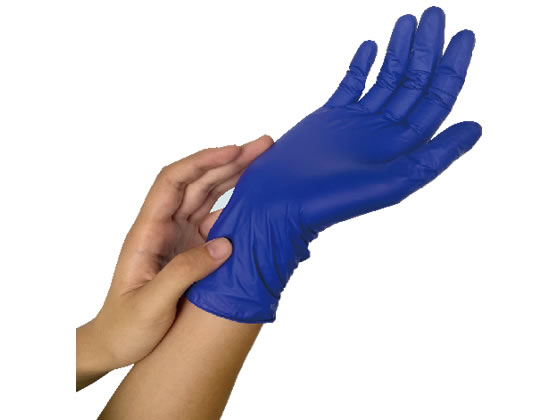 川西工業 ニトリルグローブピュアアクア 粉無 100枚入 SSサイズ 1箱(ご注文単位1箱)【直送品】