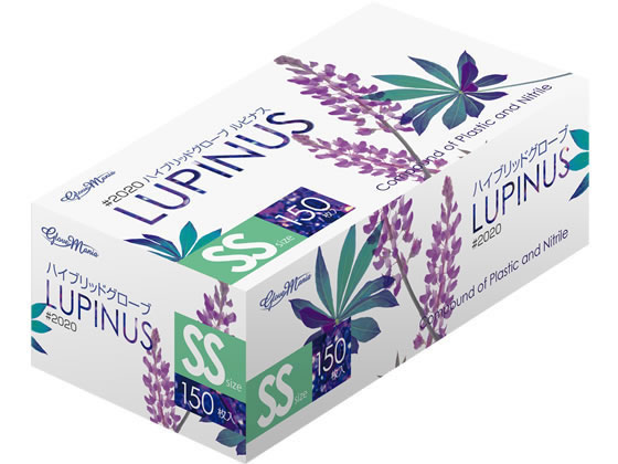 川西工業 Hybrid Glove ルピナス パープル SS 150枚 #2020 1箱(ご注文単位1箱)【直送品】