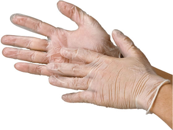 川西工業 ビニール使いきり手袋 粉なし L 100枚 #2023 1箱（ご注文単位1箱)【直送品】