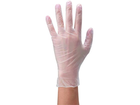 ビニール使い捨て手袋 NO806 ナイスハンドお手軽手袋 100枚 M 1箱(ご注文単位1箱)【直送品】