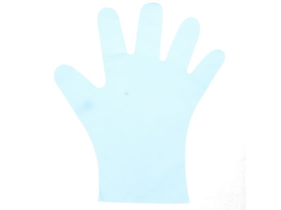 フジリンクス エンボスグローブ PE ブルー L 200枚 No.460L 1袋(ご注文単位1袋)【直送品】