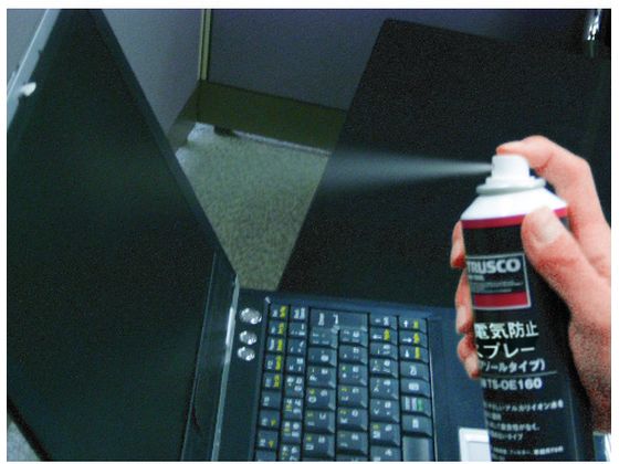 TRUSCO 静電気防止スプレー 420ml TC-SB420 1本(ご注文単位1本)【直送品】