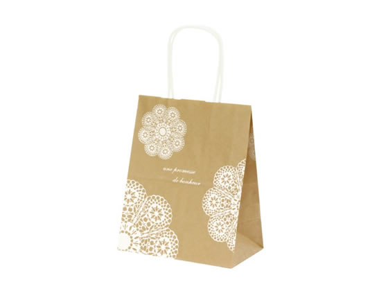 ベルベ 自動紐手提袋 レースィ(白) T-2 25枚 1219 1束(ご注文単位1束)【直送品】