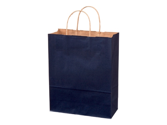 スーパーバッグ カラー紙手提げ袋 紺 S 50枚 92660210 1パック(ご注文単位1パック)【直送品】