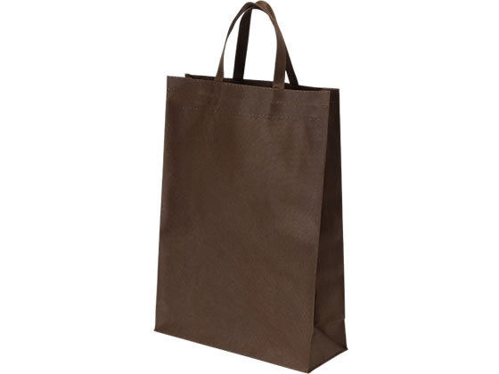 サンナップ 不織布バッグマチ付 中 ブラウン 10枚入 FBH-45BR 1パック(ご注文単位1パック)【直送品】