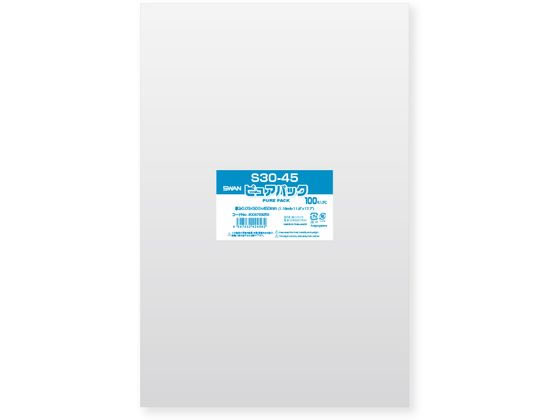 シモジマ ピュアパックS 厚0.03×300×450 100枚 1パック(ご注文単位1パック)【直送品】