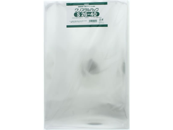 ヘイコー クリスタルパック 400×260mm 100枚 S26-40 #6748500 1パック(ご注文単位1パック)【直送品】