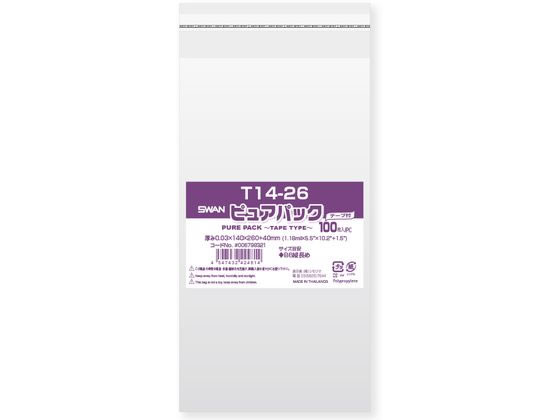 シモジマ ピュアパックT 厚0.03×140×260 100枚 1パック(ご注文単位1パック)【直送品】