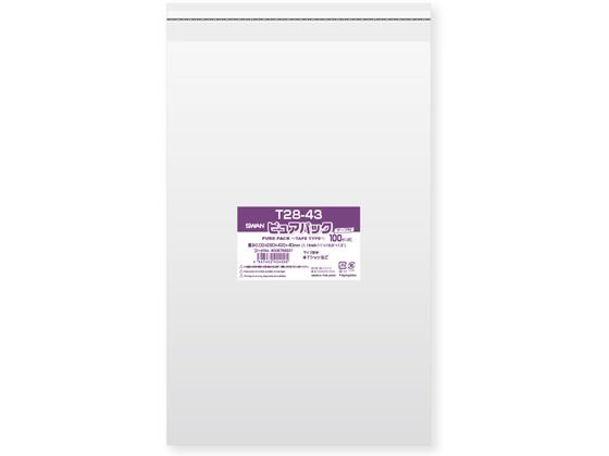 シモジマ ピュアパックT 厚0.03×280×4300 100枚 1パック(ご注文単位1パック)【直送品】
