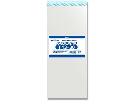 ヘイコー クリスタルパック 130×300(+40)mm 100枚 T13-30 1袋（ご注文単位1袋)【直送品】