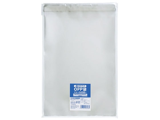 スマートバリュー OPP袋(フタシール付き) A4 100枚 B626J-A4 1パック（ご注文単位1パック)【直送品】