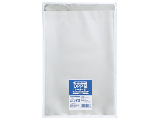 スマートバリュー OPP袋(フタシール付き) B5 100枚 B626J-B5 1パック（ご注文単位1パック)【直送品】