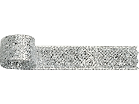 タカ印 リボン グランドメタル 銀 12mm×20m 50-7301 1巻(ご注文単位1巻)【直送品】