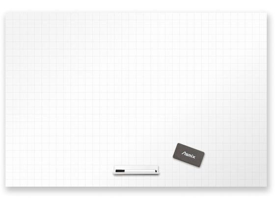 アスカ 抗菌ホワイトマグネットシート LL 暗線 900×600mm AWM08 1枚(ご注文単位1枚)【直送品】