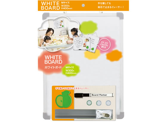 アスカ ホワイトボード Mサイズ 300×400mm VWB061 1枚(ご注文単位1枚)【直送品】