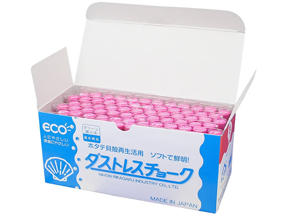日本理化学工業 ダストレスチョーク 72本 赤 DCC-72-R 1箱(ご注文単位1箱)【直送品】