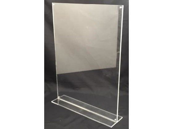 スマイル アクリル T型マグネットサインホルダー A4(224×70×315mm) 1個（ご注文単位1個)【直送品】