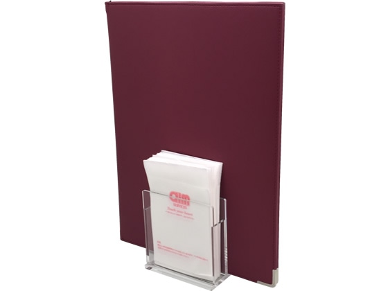 スマイル アクリル製ナプキンスタンド付メニュースタンド 743763 1個（ご注文単位1個)【直送品】