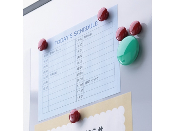 マグエックス カラーボタン 中 緑 5個入 MFCB-30-5P-G 1パック（ご注文単位1パック)【直送品】