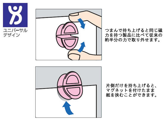 コクヨ 超強力マグネット プニョプニョマグネット 青・ピンク マク-830-1 1パック(ご注文単位1パック)【直送品】