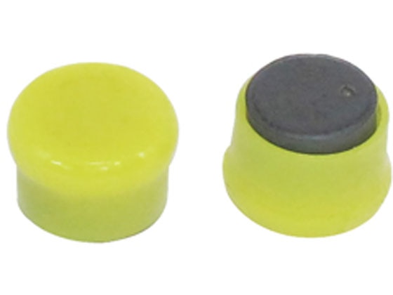 ミツヤ カラーマグネット 丸型 #10 黄 20個 MR-10-YL 1パック(ご注文単位1パック)【直送品】