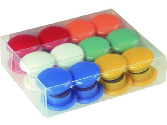 マグエックス カラーボタン 20Φ 色込み 24個 MFCB-20-24P-C 1パック（ご注文単位1パック)【直送品】