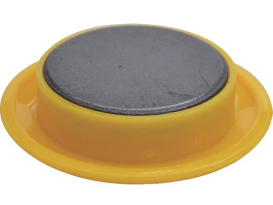 マグエックス カラーボタン 30Φ 黄 12個入り MFCB-30-12P-Y 1パック（ご注文単位1パック)【直送品】