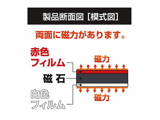 マグエックス 両面カラーシート 赤白 MSR-10RW 1枚(ご注文単位1枚)【直送品】