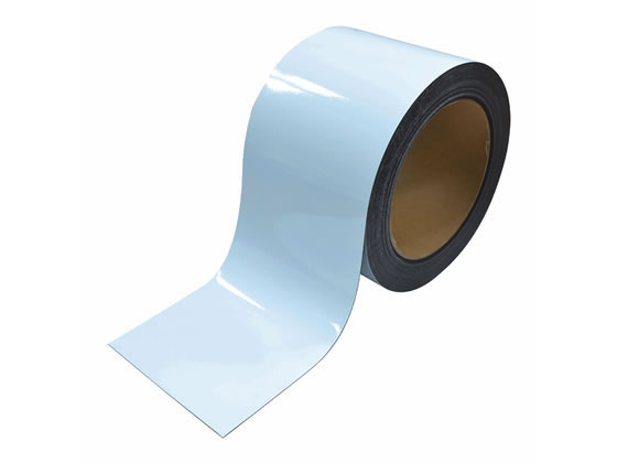 マグエックス マグネットロール(白ツヤあり) 幅100mm 10m巻 1巻（ご注文単位1巻)【直送品】