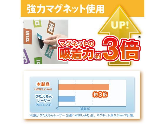マグエックス ぴたえもんレーザー強力 A4 5枚入 MSPLZ-A4 1パック(ご注文単位1パック)【直送品】