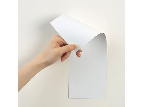 マグエックス 両面カラーシート 白白 ツヤなし 100×300mm 1枚(ご注文単位1枚)【直送品】