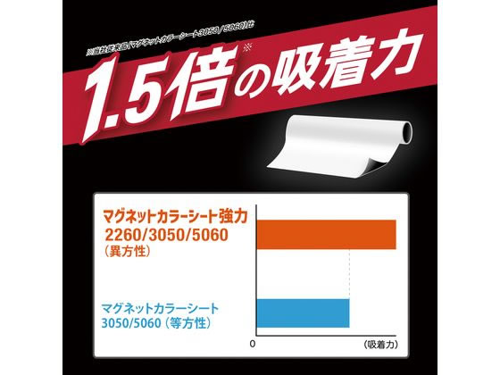 マグエックス マグネットカラーシート強力220×600mm MSCP-08-2260W 1枚（ご注文単位1枚)【直送品】