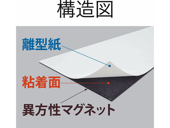 マグエックス マグネット粘着付シート 強力タイプ 大 MSWFP-2030 1枚(ご注文単位1枚)【直送品】