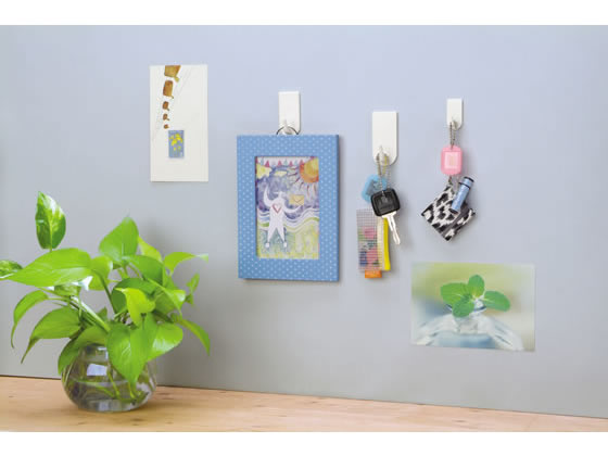 オート 粘着フック 小 白 OH-4Nシロ 1パック(ご注文単位1パック)【直送品】