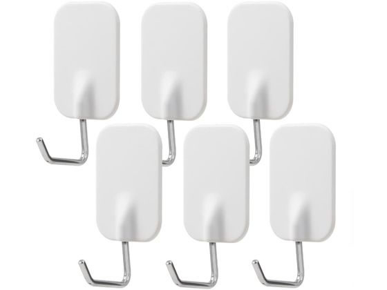 レック 粘着ツ-ルフックワイド(大) 耐荷重2kg 6個入 H00438 1パック(ご注文単位1パック)【直送品】