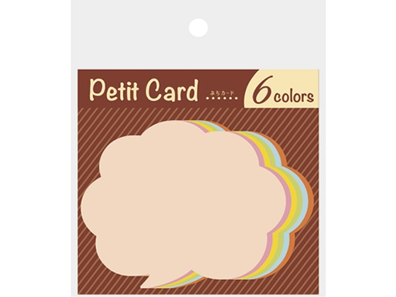 タカ印 ぷちカード 大 単品 フキダシ 6色×2枚 16-7031 1パック(ご注文単位1パック)【直送品】