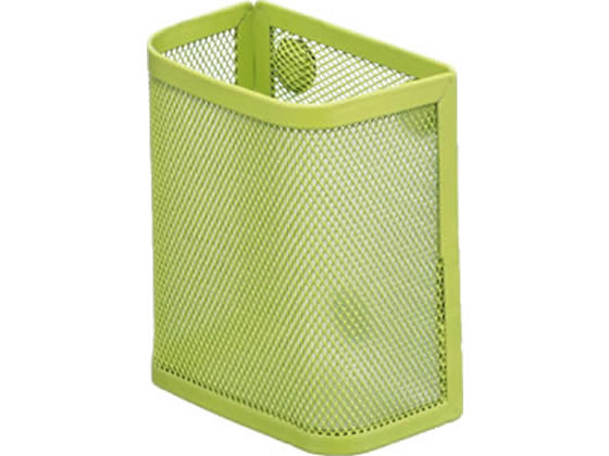 リヒトラブ マグネットポケットペンスタンドW80×D50×H97黄緑A7390-6 1個(ご注文単位1個)【直送品】