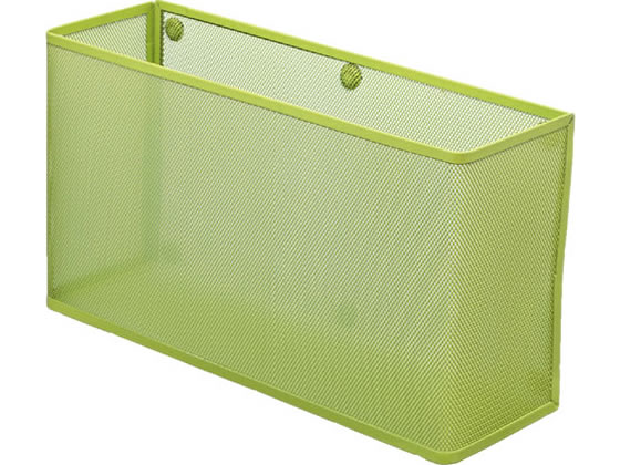 リヒトラブ マグネットポケット A4横ワイド W330×D100×H180 黄緑 1個(ご注文単位1個)【直送品】
