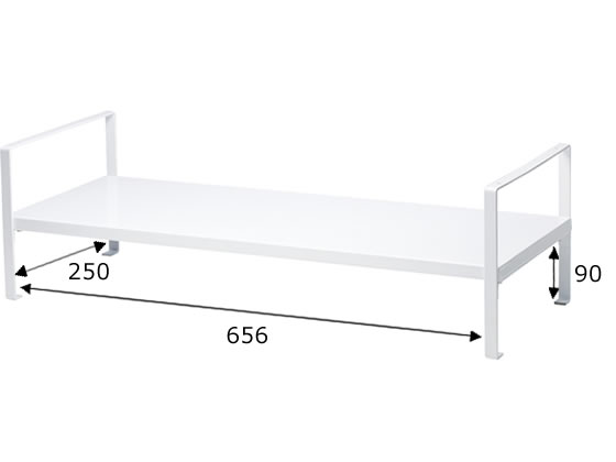ソニック 机上台 2段階高さ調整付 幅690mm ホワイト DA-5927-W 1台（ご注文単位1台)【直送品】