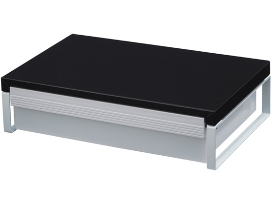 リヒトラブ 机上台 幅390mm 引出し付 黒 A7341-24 1台(ご注文単位1台)【直送品】