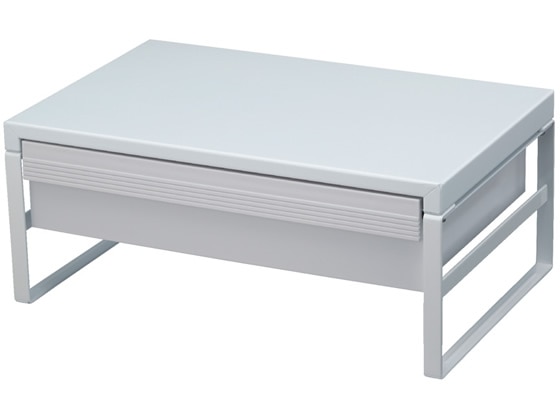 リヒトラブ 机上台 幅390mm 引出し付ハイタイプ 白 A7342-0 1台(ご注文単位1台)【直送品】