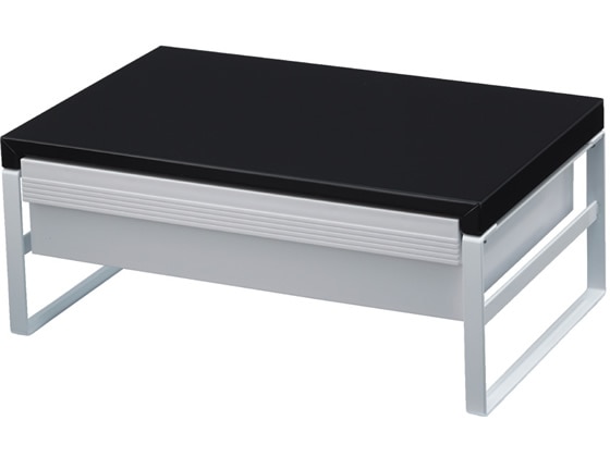 リヒトラブ 机上台 幅390mm 引出し付ハイタイプ 黒 A7342-24 1台(ご注文単位1台)【直送品】