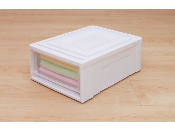 アイリスオーヤマ チェスト ホワイト／クリア Sサイズ BC-S 1個（ご注文単位1個)【直送品】