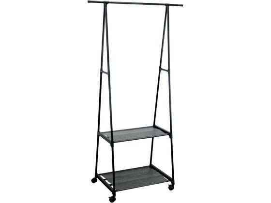 トレードワン シンプルフリーラック 2段 ブラック 30693 1台(ご注文単位1台)【直送品】