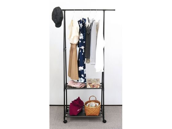 トレードワン シンプルフリーラック 2段 ブラック 30693 1台(ご注文単位1台)【直送品】